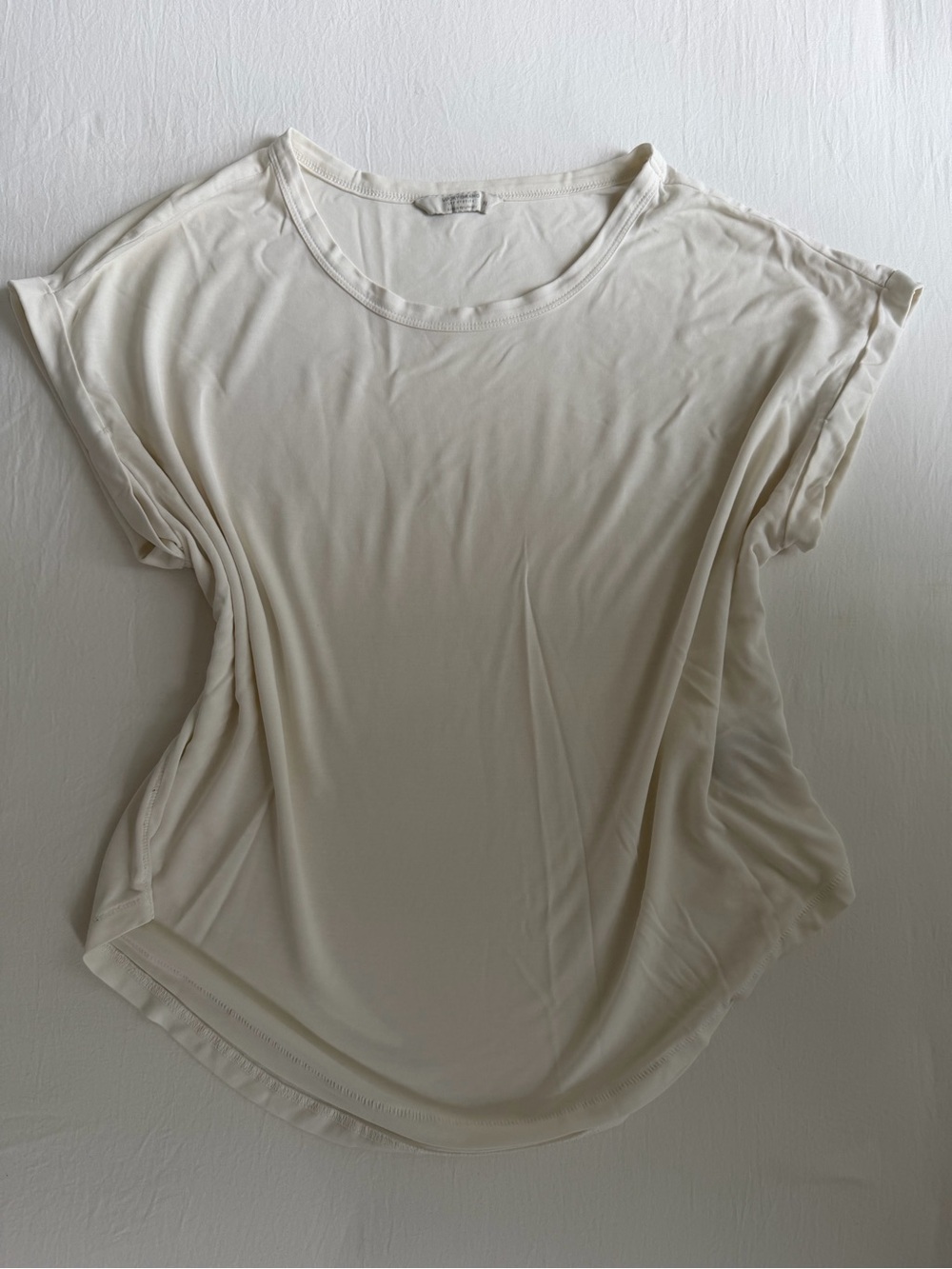 Lucky Brand Women's Scoop Neck Tee in Cream